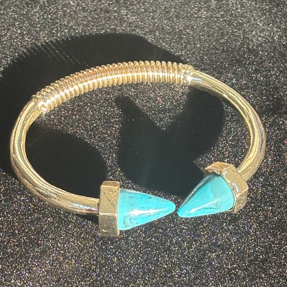 Gold and Turquoise Bracelet